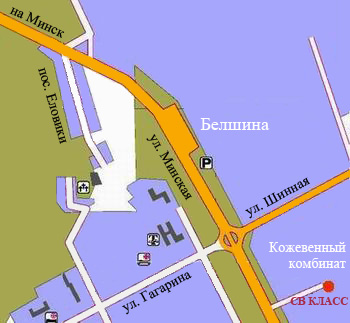 On a map of Bobruisk
